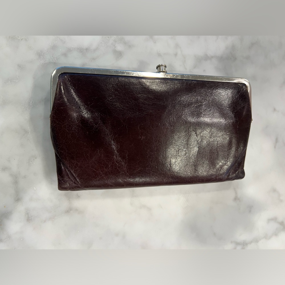 Vintage Hobo Wallet.  Dark Brown.
